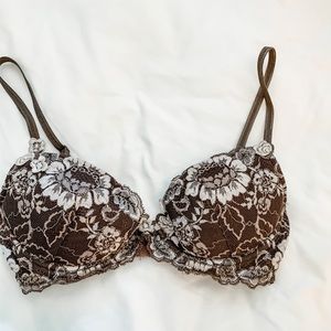 H&M brown sexy lace push up bra 32B